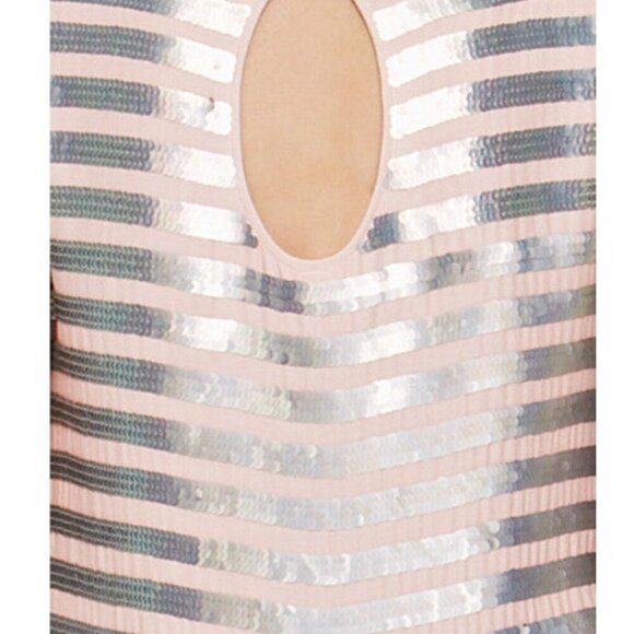 French Connection  Sequin Striped Mini Dress Size 4 NEW WITH TAG! - Picture 6 of 11